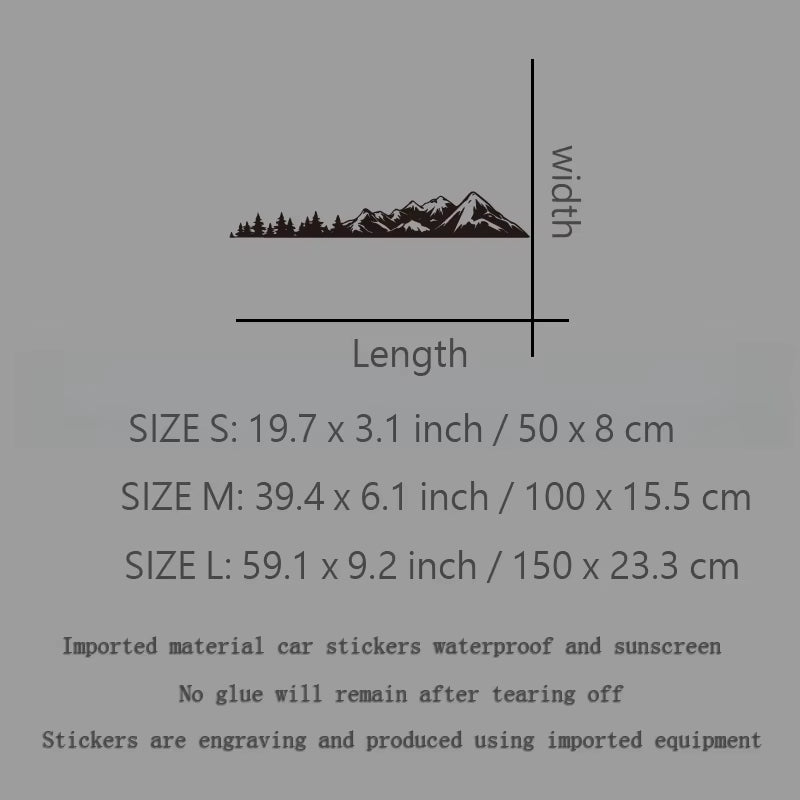 Zito Moto Forest Mountain PVC Car & Motorcycle Sticker